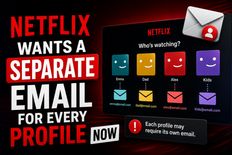 Netflix new email login requirement for adult profiles 2026 update